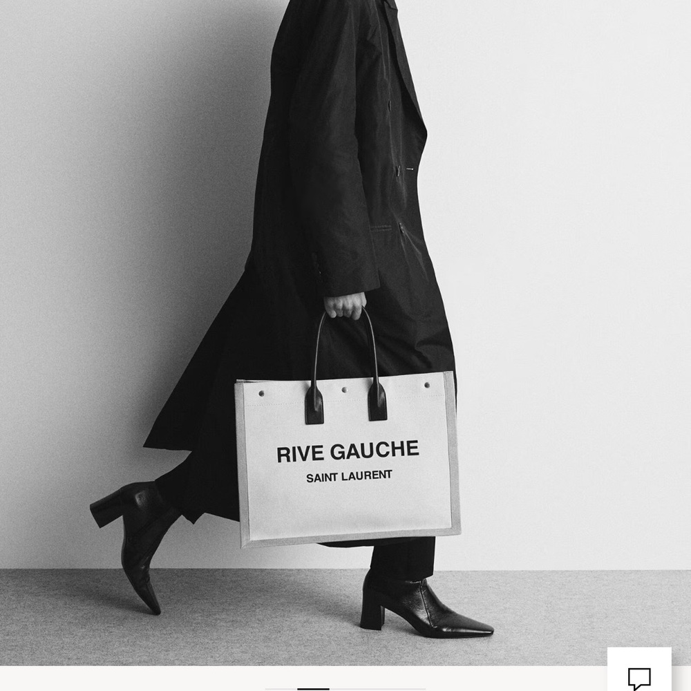 Saint Laurent Rive Gauche Black Tote Bag
